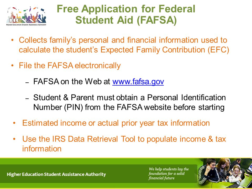 student financial information on fafsa
